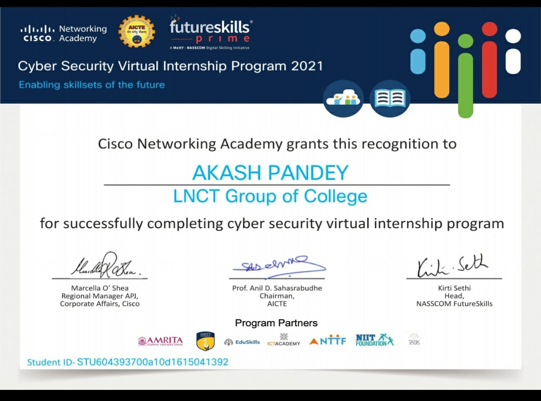 AICTE Internship Certificate